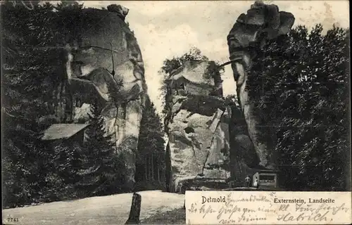 Ak Holzhausen Externsteine Horn Bad Meinberg am Teutoburger Wald, Externstein, Landseite