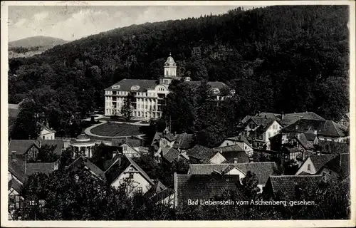 Ak Bad Liebenstein im Wartburgkreis, Stadt vom Aschberg aus gesehen