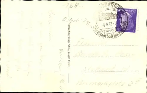 Ak Rheinsberg in der Mark, Schloss