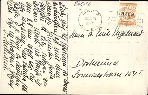 Ak Passau in Niederbayern, Luftaufnahme mit Fluss, Kirche