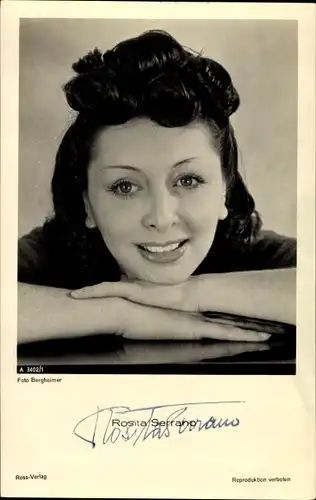 Ak Schauspielerin Rosita Serrano, Portrait, Ross Verlag A 3402/1