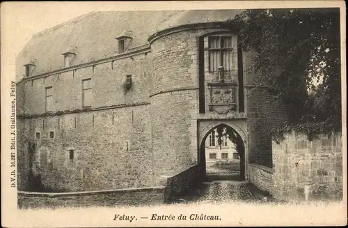 Ak Feluy Wallonien Hennegau, Entree du Chateau