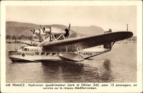 Ak Air France, Hydravion quadrimoteur Lioré et Olivier 242, F-AMOU