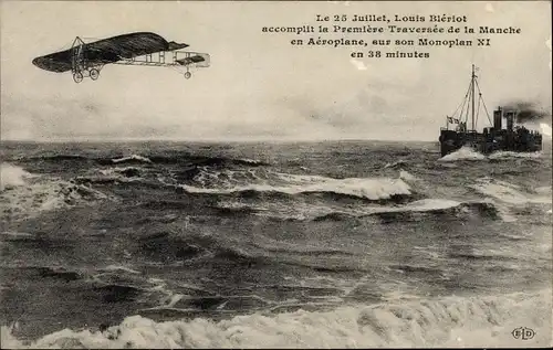 Ak Aviation, Premiere Traversée de la Manche en Aeroplane, Louis Bleriot, Monoplan XI