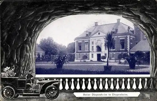 Passepartout Ak Diepenheim Overijssel, Huize Diepenheim, Automobil