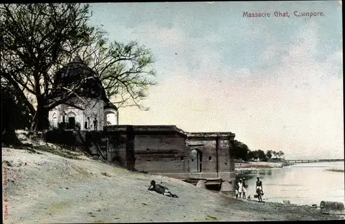 Ak Cawnpore Kanpur Indien, Massacre Ghat
