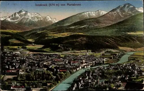 Ak Innsbruck in Tirol, von Mariabrunn, Gesamtansicht