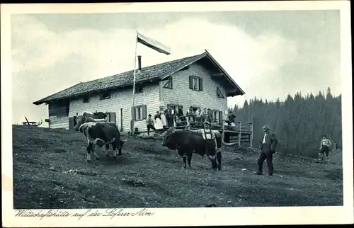 Ak Salzburg in Österreich, Wirtschaftsgebäude auf der Loferer Alm