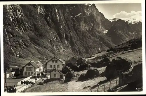 Ak Gudvangen Norwegen, Blick auf den Ort