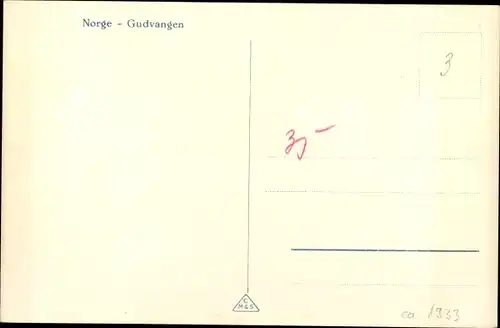 Ak Gudvangen Norwegen, Blick auf den Ort