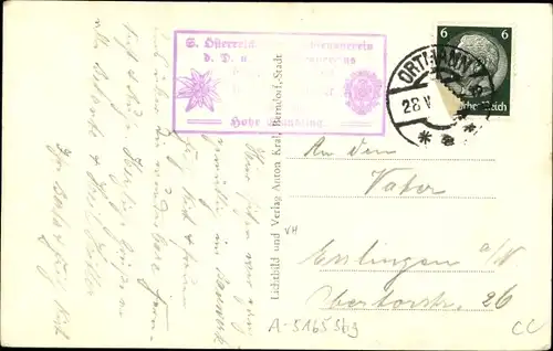 Ak Mandling Schladming Steiermark, Berndorfer Hütte a. d. Hohen Mandling