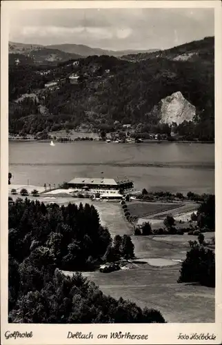 Ak Dellach Maria Wörth am Wörthersee Kärnten, Blick auf das Golfhotel