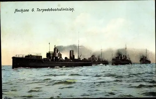 Ak Hochsee G. Torpedobootsdivision, Deutsche Kriegsschiffe