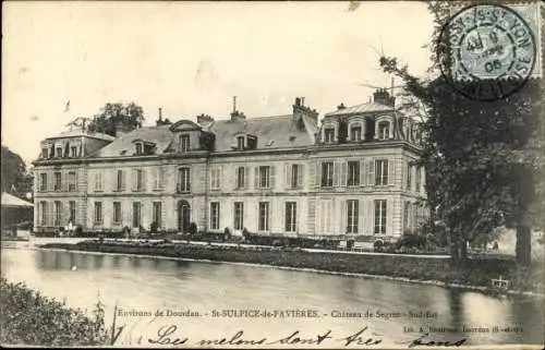Ak Saint Sulpice de Favières Essonne, Chateau de Segrez, Sud-Est