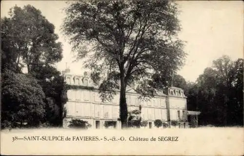 Ak Saint Sulpice de Favières Essonne, Chateau de Segrez