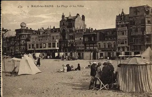 Ak Malo les Bains Nord, La Plage et les Villas