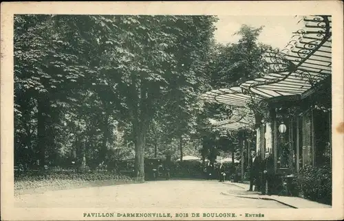 Ak Paris XVI Passy, Pavillon d'Armenonville, Bois de Boulogne
