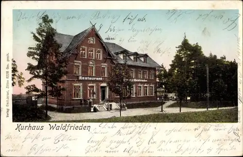 Leuchtfenster Ak Zittau in Sachsen, Restaurant Kurhaus Waldfrieden