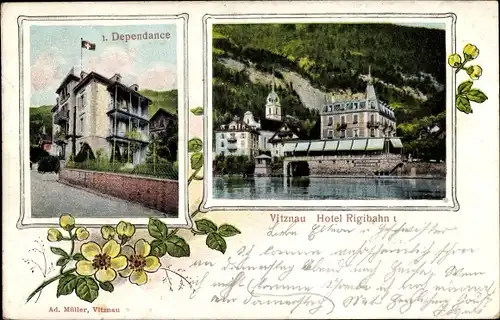 Ak Vitznau Kanton Luzern, 1. Dependance, Hotel Rigibahn