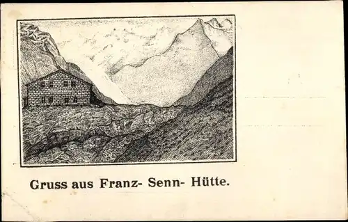 Künstler Ak Neustift im Stubaital in Tirol, Franz Senn Hütte