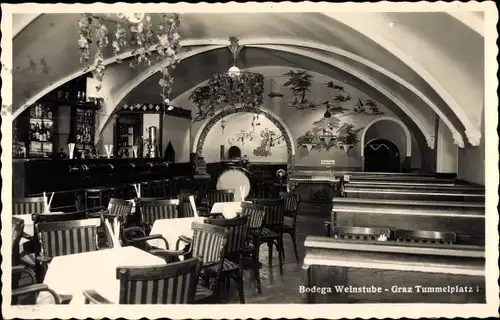 Ak Graz Steiermark, Bodega Weinstube, Tummelplatz 1