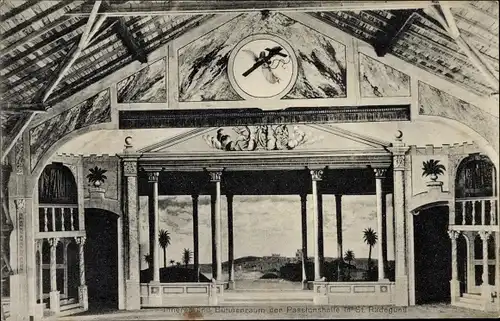 Ak St. Radegund am Weilhardtsforst Oberösterreich, Passionsspiel, Bühnenraum der Passionshalle