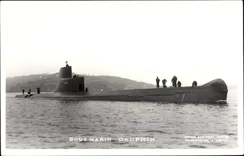 Ak Französisches Kriegsschiff, U-Boot Dauphin Sous Marin