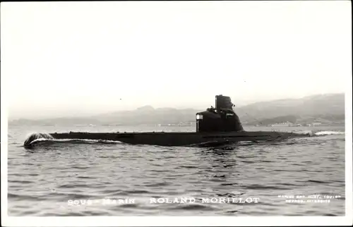 Ak Französisches Kriegsschiff, U-Boot Roland Morillot Sous Marin