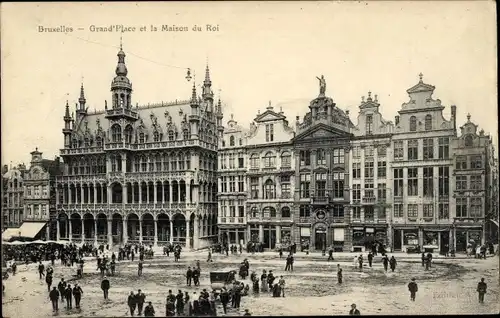 Ak Bruxelles Brüssel, Grand'Place et la Maison du Roi