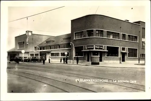 Ak Blankenberghe Blankenberge Westflandern, La nouvelle Gare