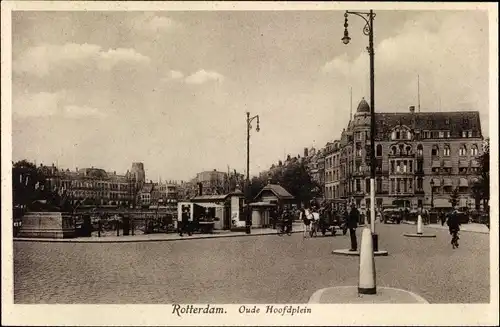 Ak Rotterdam Südholland Niederlande, Oude Hoofdplein