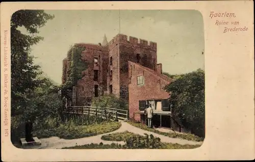 Ak Haarlem Nordholland Niederlande, Ruine van Brederode