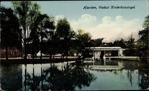 Ak Haarlem Nordholland Niederlande, Viaduct Kinderhuissingel