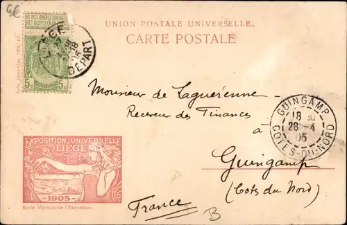 Ak Liège Lüttich Wallonien, Exposition universelle 1905, Vue de la Meuse