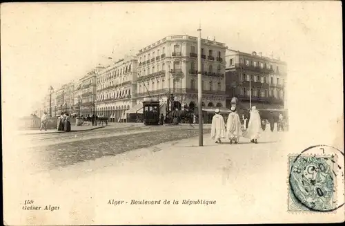 Ak Algier Alger Algerien, Boulevard de la Republique