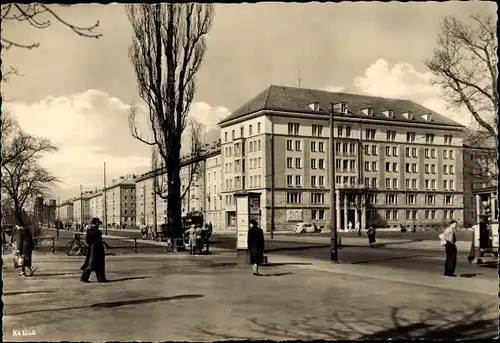 Ak Dresden Altstadt, Grunaer- und Blochmannstraße, Passanten