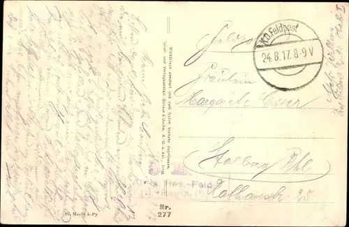 Ak Sainte Marie à Py Marne, Ortsansicht, Ruinen