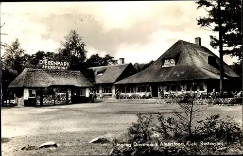 Ak Amersfoort Utrecht Niederlande, Ingang Dierenpark, Cafe Restaurant