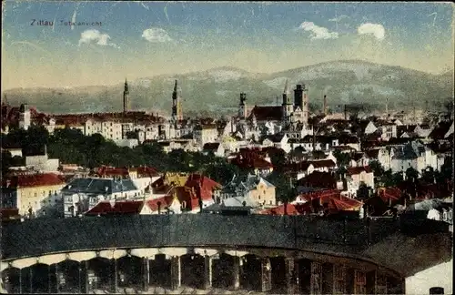 Ak Zittau in der Oberlausitz, Totalansicht