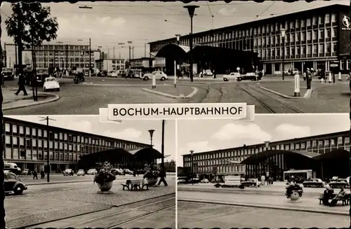 Ak Bochum im Ruhrgebiet, Hauptbahnhof, Außenansichten