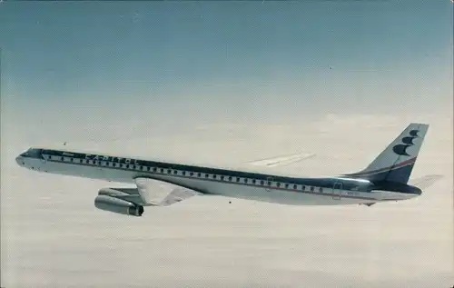 Ak Amerikanisches Passagierflugzeug der Capitol International Airways, Douglas Super DC 8
