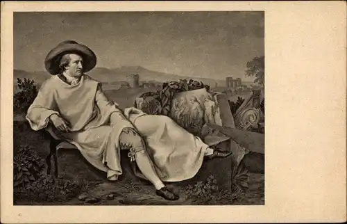 Künstler Ak Tischbein, J. H. W., Schriftsteller Johann Wolfgang von Goethe in Italien