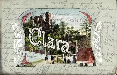 Passepartout Buchstaben Ak Weiblicher Vorname Clara