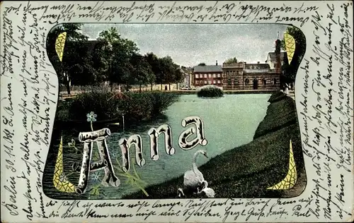 Passepartout Buchstaben Ak Weiblicher Vorname Anna