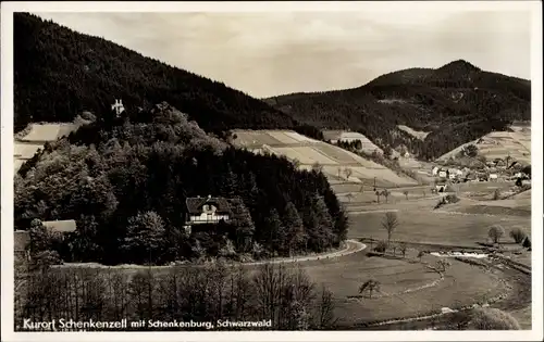 Ak Schenkenzell im Schwarzwald, Panorama mit Schenkenburg