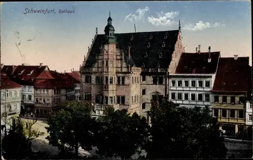 Ak Schweinfurt in Unterfranken Bayern, Rathaus