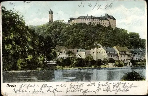 Ak Greiz im Vogtland, Oberes Schloss