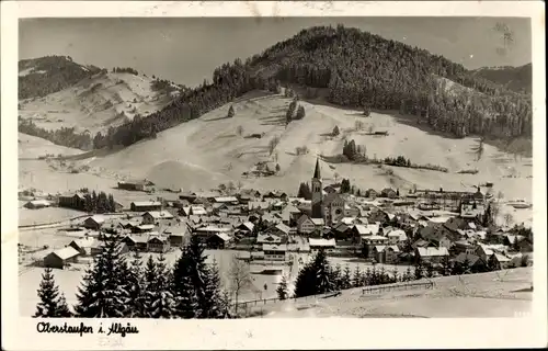 Ak Oberstaufen im Allgäu, Panorama, Winteransicht