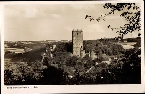 Ak Blankenstein an der Ruhr Hattingen, Burg Blankenstein, Panorama