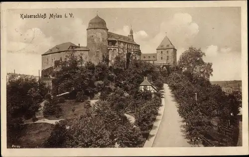 Ak Mylau Reichenbach im Vogtland, Kaiserschloss, Panorama